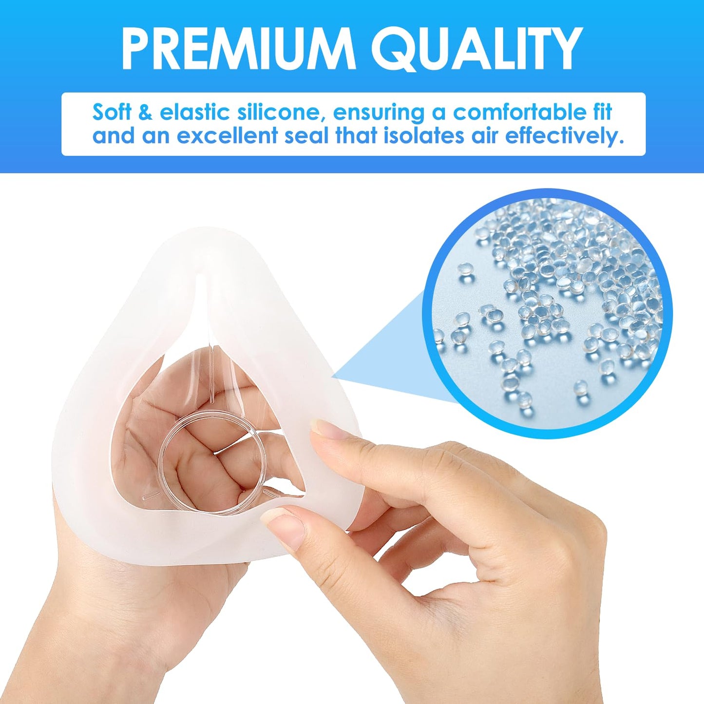 2 Packs Replacement Cushions for AirFit F20 Masks (M) - Optimal Comfort, Reliable Seal, Soft and Durable, Compatible with Original F20 Frame, Medium